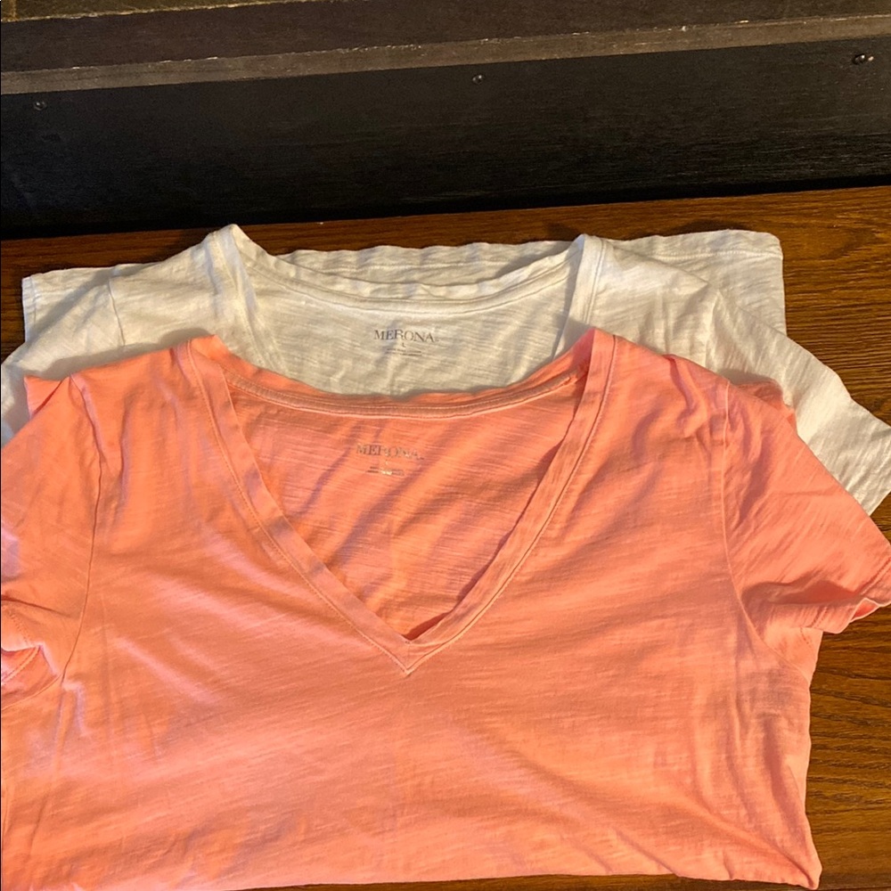 Merona Pink Fitted Short Sleeve T-Shirt